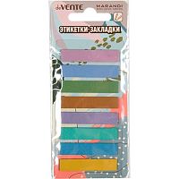 Набор самокл. этикеток-закладок deVENTE 44*9мм,8*20л. "Metallic" 2011458 пластик.,8цв.