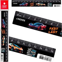 Линейка 16см deVENTE "Fast Or Last" 5091523 пластик,дизайн.