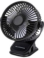 Вентилятор на прищепке Миленд PF-4222 чёрный,13*14*17см,3скор.,USB,5Вт,батар.2000мАч