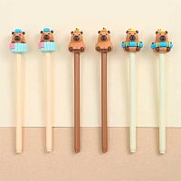 Ручка масл. шар. deVENTE "Capybara" 5073463 синяя,0,7мм,с декор.эл.,ультра гладкое письмо