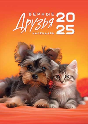 Календарь настенный 2025г. ЛИС "Кот и пёс. Верные друзья" РБ-25-041 ригель