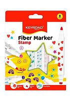 Фломастеры двухстор.  8цв.-8шт. KEYROAD KR972531 вент.колп.,к/к