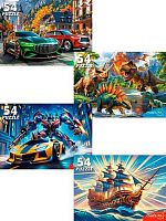 Пазлы   54 Рыжий кот "Мир пазлов для мальчиков" П54-8709