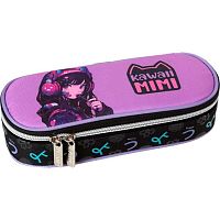 Пенал-косметичка deVENTE 210*80*50 "Kawaii Mimi" 7023518 (50предм.) овал.,полиэстер,створка-орг.