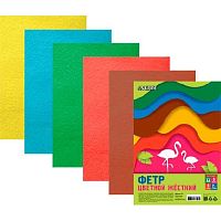 Фетр самокл.  5л. 5цв. А4 deVENTE "Яркие цвета" 8113206 1,5мм,жёсткий