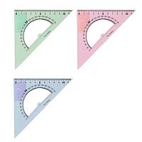 Треугольник КОКОС 45град./12см ТТ-12/232707 с траспортиром,пластик.,асс.