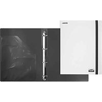 Папка 4 кольца 30мм deVENTE А5 "Just white" 3081515 белая,"soft-touch",полипр.,800мкм,резинка