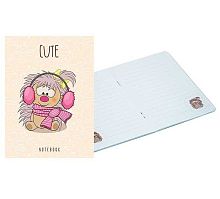 Записная книжка А6  32л. АППЛИКА "Крутой ёжик" С6261-04 movie эффект,двойная обл.