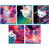 Тетрадь 96л. (клетка) ЭКСМО "Небесные коты" ТБ969142 выб.лак,мел.карт.,блёстки