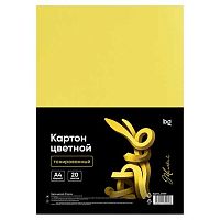 Картон цв. двухстор. тонир. А4 20л. BG "Жёлтый" 67069 220г/м2