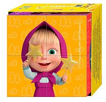 Кубики Степ Пазл "Маша и Медведь" (4шт) 87365