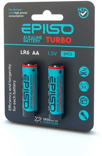 Батарейка EPILSO LR6/AA 2 Blister Card 1.5V TURBO (БП-00000327)