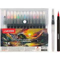 Маркеры акварел. 12цв. deVENTE 5044412 +1кисть water brush,пластик/к.