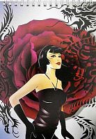 СБ Блокнот А5-  64л. (верх.спираль) пластик прозр. "Офисный" 26 (Гламурная девушка)142х200