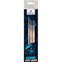 Набор кистей  5шт. ATTOMEX (пони №1,2,3,4,5) "Game" 8072604 дерев.ручка,пластик.блист.