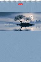 Блокнот А4  80л. ХАТ спираль "Лунная ночь" 34982 клетка,мел.карт.,жёст.подл.,уф-лак