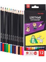 Карандаши 12цв. Проф-Пресс "Mini Friends" КЦ-3707 дерев.,гекс.,к/к