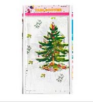 Скатерть "Новогодний стол" 130-882 пвх,белый,108*180см