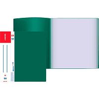 Папка с вкладышами/100 deVENTE А4 "Daily" 3107401 зеленая 800мкм фактура "песок" непрозр.