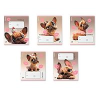 Тетрадь 18л. (линейка) EK "Frenchie" 64835 выб.уф-лак,асс.