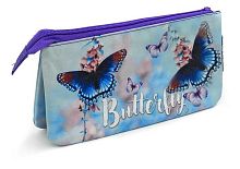 Пенал-косметичка ПЧЕЛКА 225*120*100 ПК-51 "Butterfly"  5 секций,печать на ткани