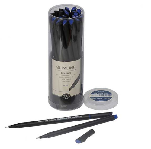 Ручка капиляр. BV "Slimline" 0,36мм (Файнлайнер) 36-0022 синяя