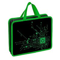 Папка пластик,с ручками А4+ КОКОС "System" 250942 на молн.