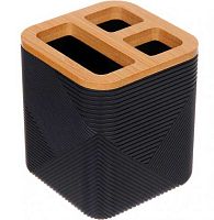 Подставка д/зубных щеток "Торонто" 591-150 чёрная