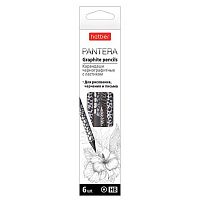 Карандаш ч/гр. с ласт. ХАТ "Pantera" 074603 НВ,кругл.корп.,чёрн.дерево,заточ.,к/к