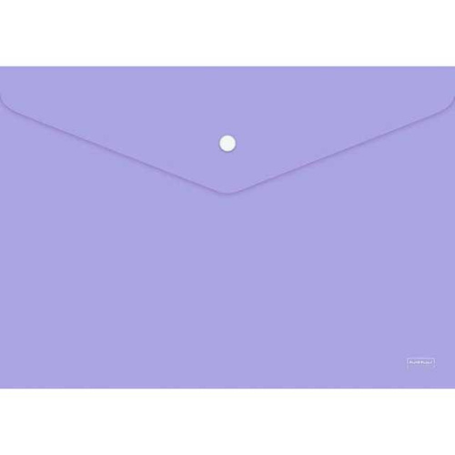 Папка-конверт на кнопке А4 ХАТ Premium NEWtone Pastel Лаванда 05019 непрозр,180мкм