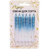 Свечи д/торта "Праздничный блеск" 448-621 (6шт.),8,1см,нефрит