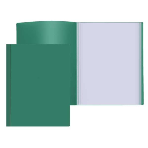 Папка с вкладышами/ 10 ATTOMEX 35мкм, 3100401 фактура "песок" непрозр.зеленый