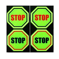 Набор наклеек светоотражающих КОКОС "Stop" 207084 ПВХ,4шт.6см