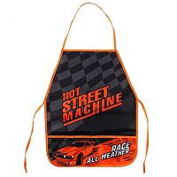 Фартук д/труда ПЧЕЛКА ФДТ-3 "Оранжевая машина" печать на ткани,карм.