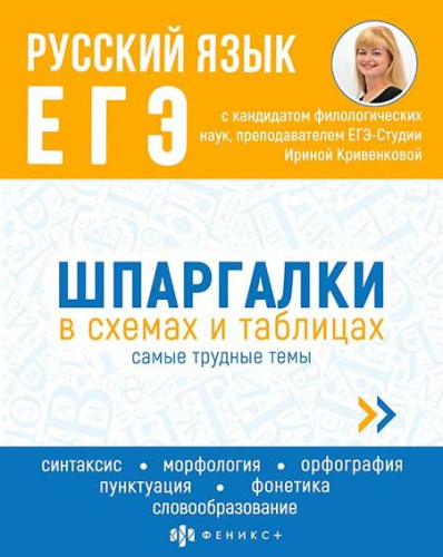 Справочник ФЕНИКС "Шпаргалки в схемах и таблицах. Русский язык. ЕГЭ" 63434