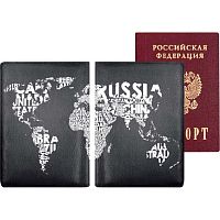 Обложка д/паспорта deVENTE "Карта мира" 1030143 кож.зам.,5отд.д/визиток