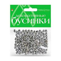 Бусины АЛЬТ 2-371/04 круглые серебряные 6мм
