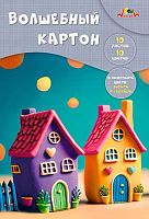 Картон цв. А4 10л.10цв. АППЛИКА "Яркие домики" С0010-42 волшебный в папке