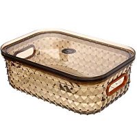 Контейнер д/хранения с крышкой "Ламингтон" 654-822 кофейный,25*17*8.5см