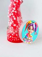 Лизун Слайм "Стекло" Wow розовый с шариками  50гр 00-00512603