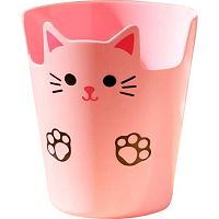Подставка-стакан д/пиш. принадл. deVENTE "Kitty" 4104522 розовая,с принтом,10,5*7,8см