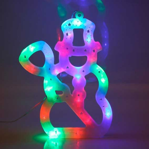 Фигура светодиодная Снеговик 30см,мультицвет 183-507