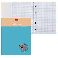 Тетрадь на кольцах 120л. (клетка) ХАТ "Колючее настроение" 32190 глянц.лам.,4кольца
