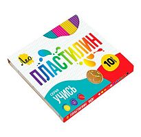 Пластилин 10цв.,200гр. Лео "Учись" LNMC-0110 к/к