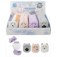 Ластик КОКОС Soundy "Котик" 251953 прямоуг.,резина,пластик.держ.,ролик,асс.