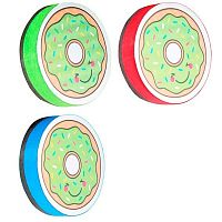 Губка для стирания с доски КОКОС "Пончик" 252311 на магните,76*76мм,асс.