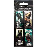 Закладки магнитные deVENTE "T-Rex" 8065613 (4шт) блист.