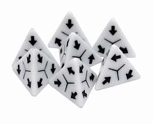 УЦЕНКА Кубик треугольный Рыжий кот (белый,пластик.,с черными стрелками) КХ-9985