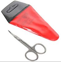 Ножницы маникюрные "Manicure set" 480-213 овальные кольца,тонкие,в чехле