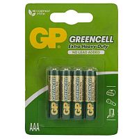 Батарейка GP Greencell AAA (R03) 24S GP24G-2CR4 солевая, BL4
